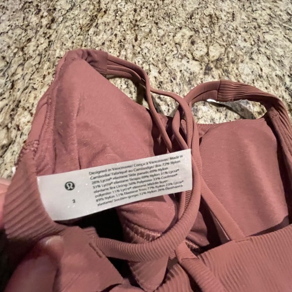 NWT Lululemon Energy Bra Longline Ribbed *Medium Support, B–D Cups - Spiced Chai - Picture 8 of 10